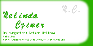 melinda czimer business card
